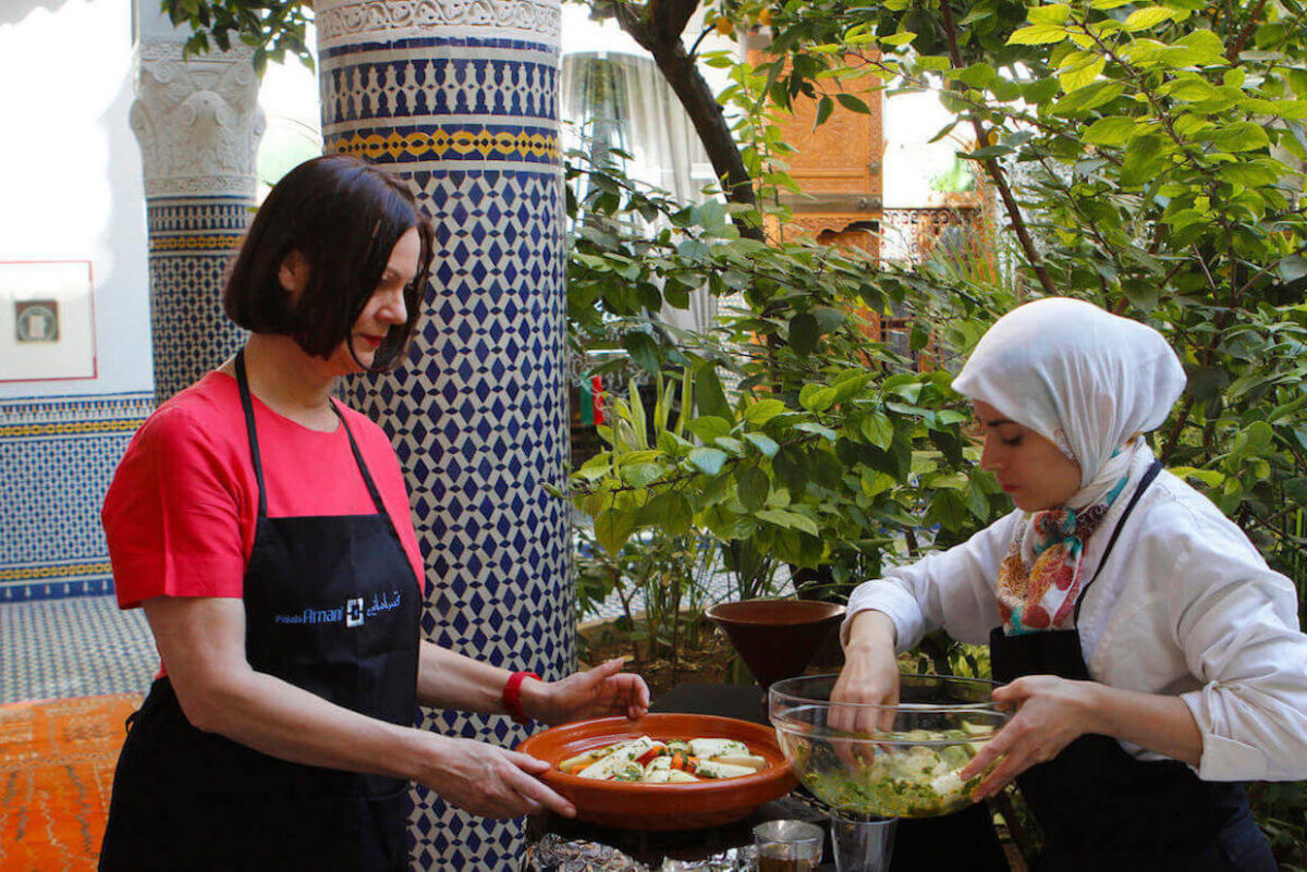 Private cooking class in garden