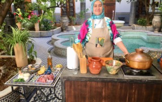 Wafae the chef at Fez Cooking School